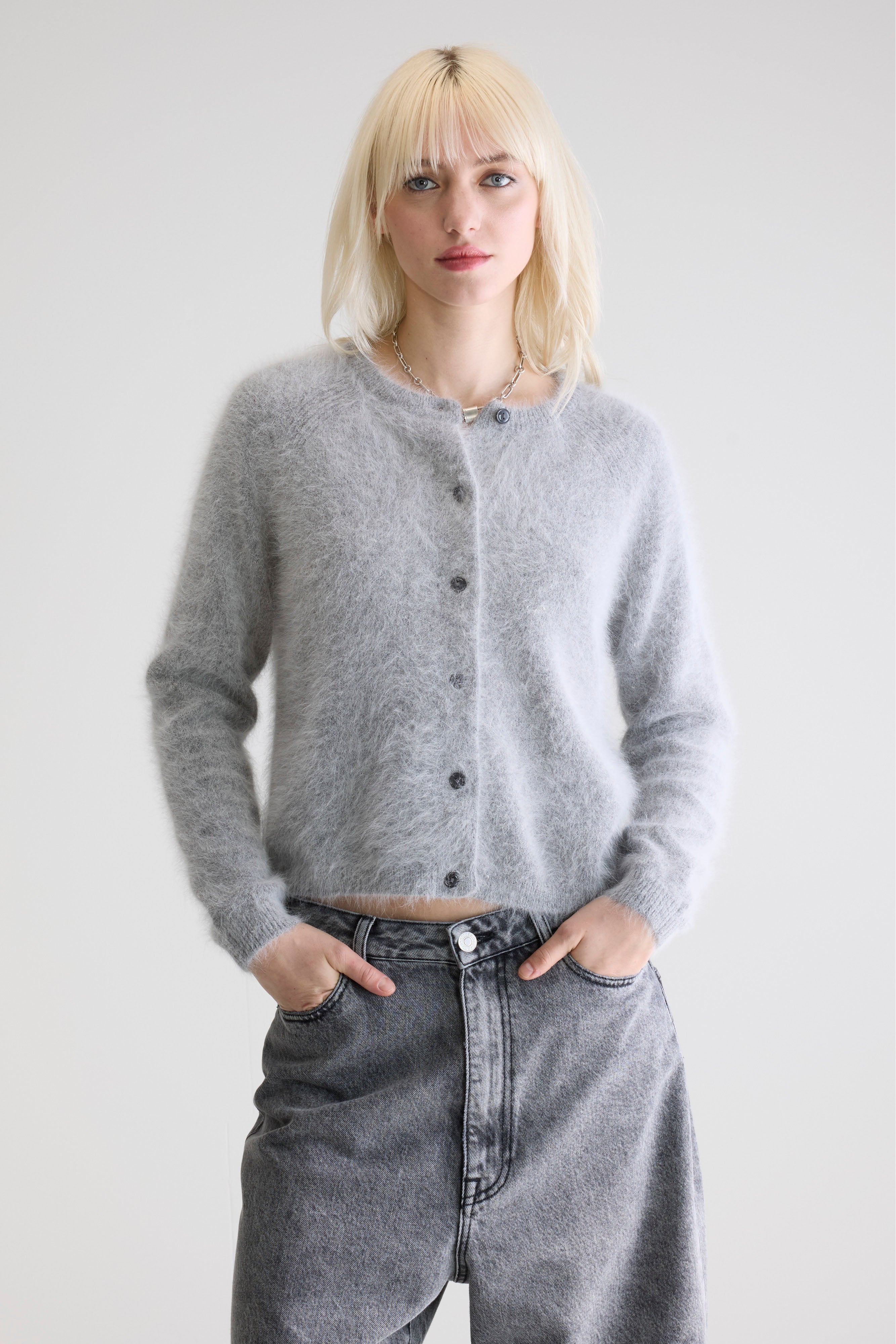 Datair Angora-blend Cardigan - H. grey For Women | Bellerose