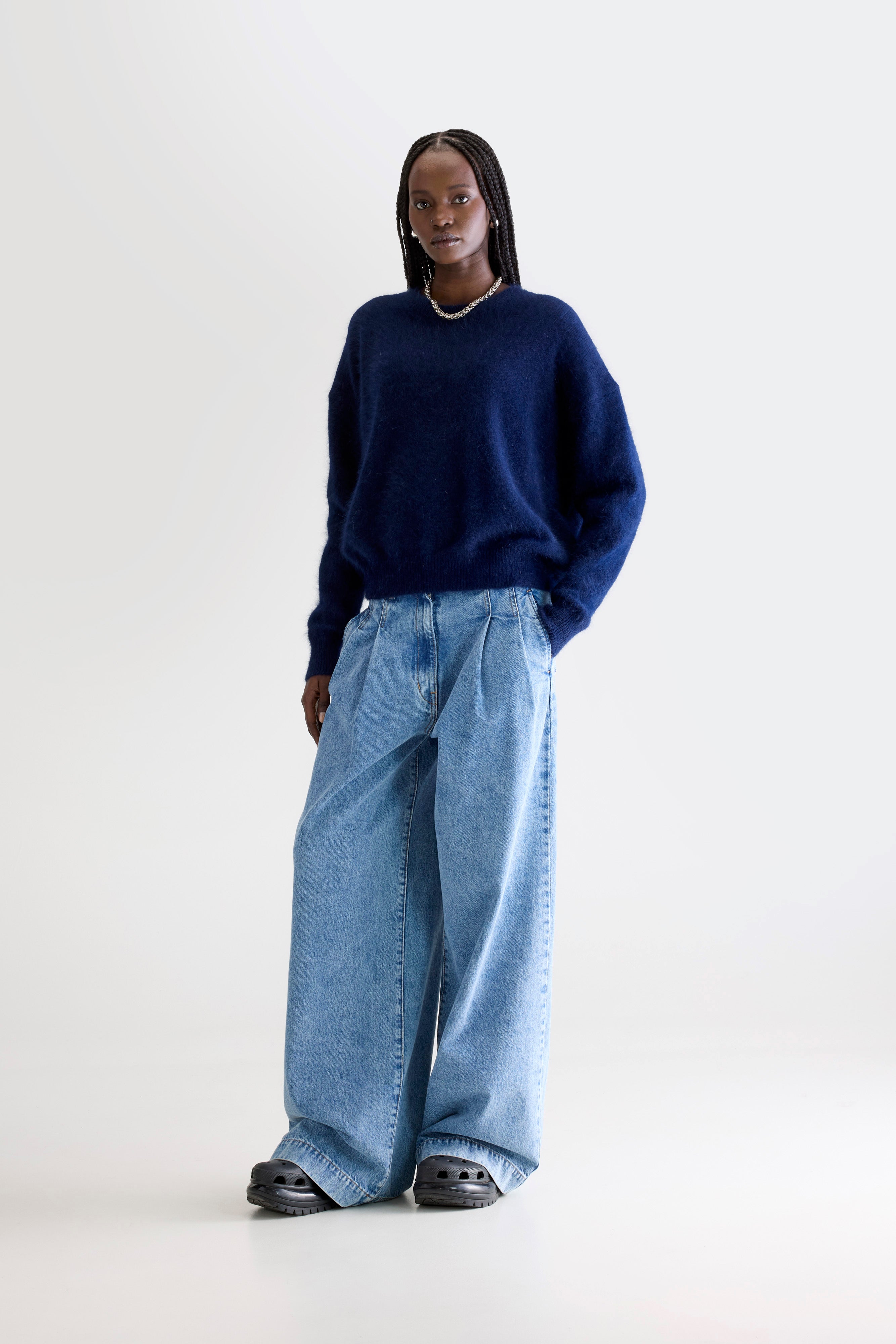 Datus Angora-blend Sweater - Navy For Women | Bellerose