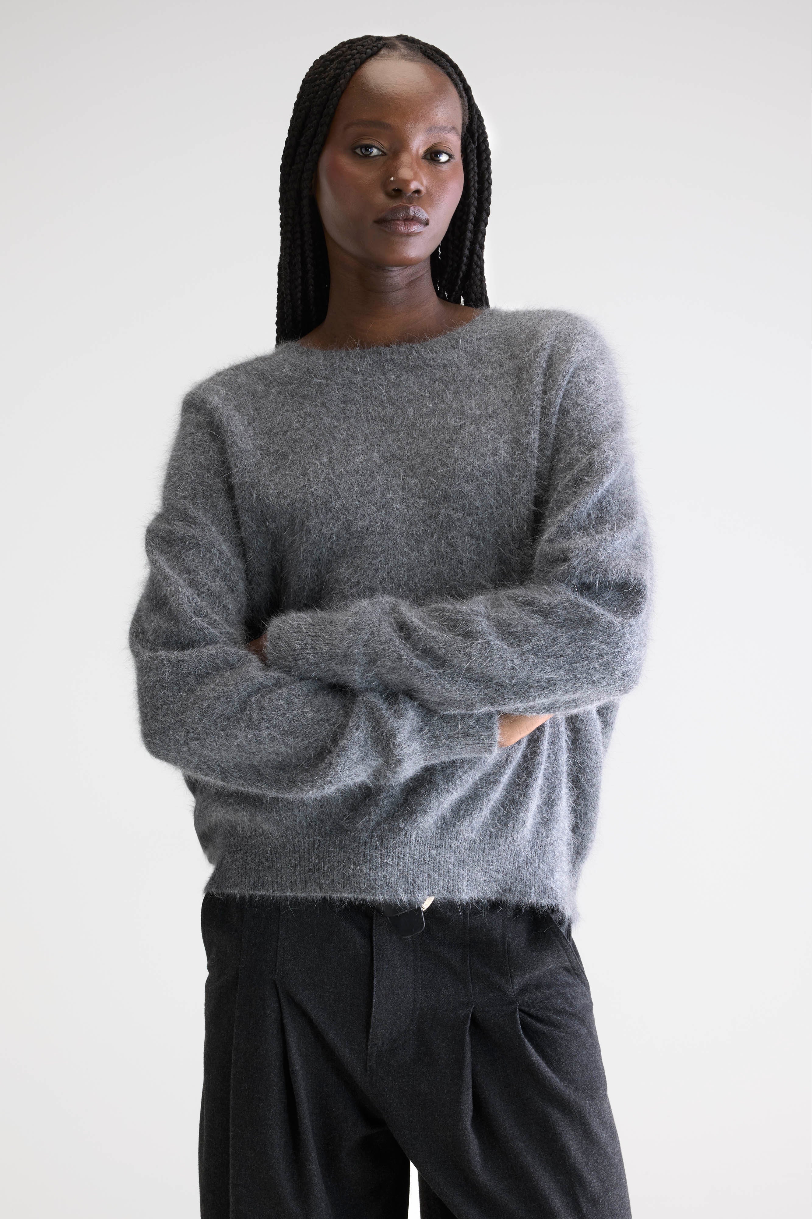 Datus Angora-blend Sweater - Mid grey For Women | Bellerose