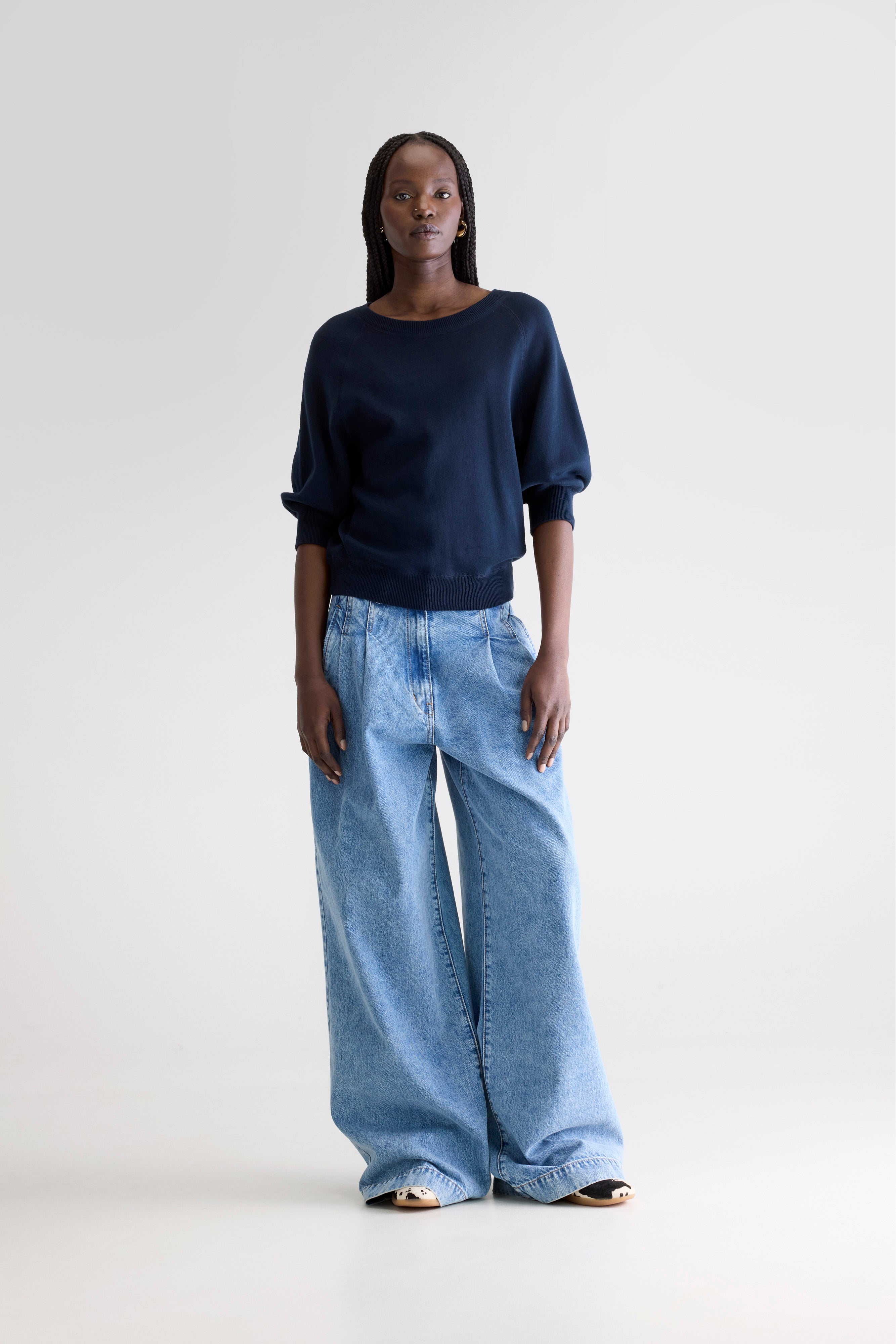 Anglet Crew-neck Sweater - Navy For Women | Bellerose