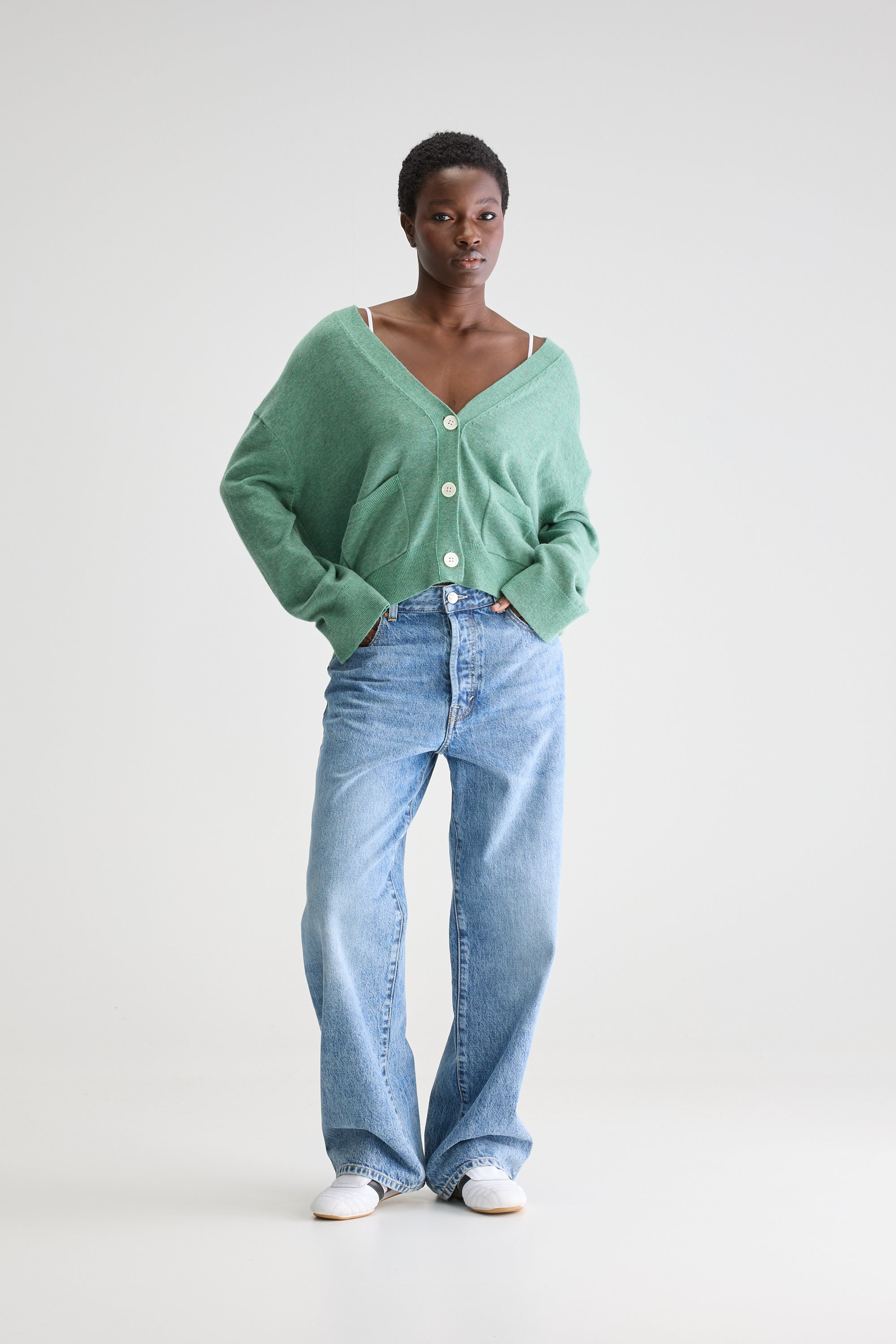 Gakkin V-neck Cardigan - Prairie For Women | Bellerose