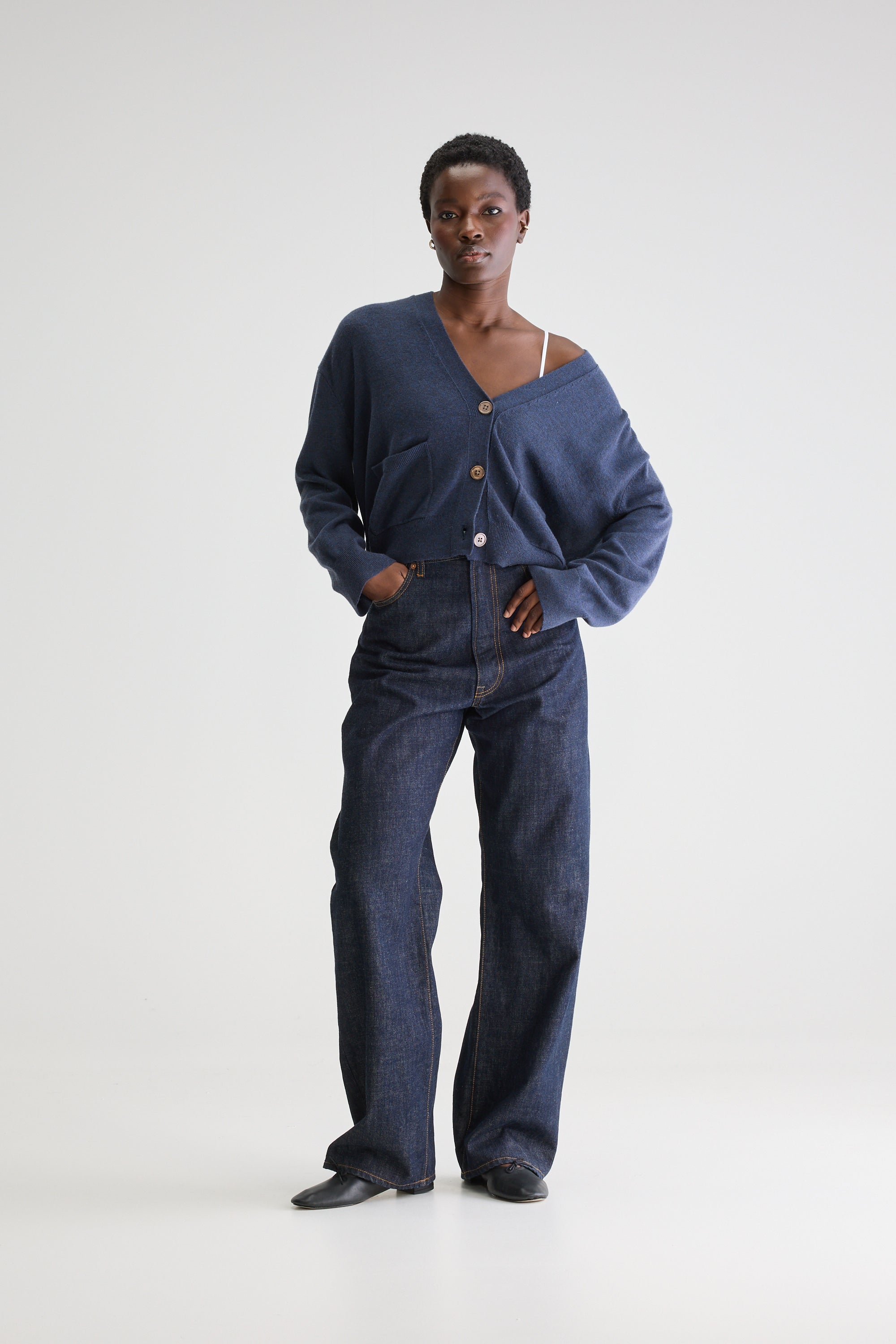 Gakkin V-neck Cardigan - America / Captain For Women | Bellerose