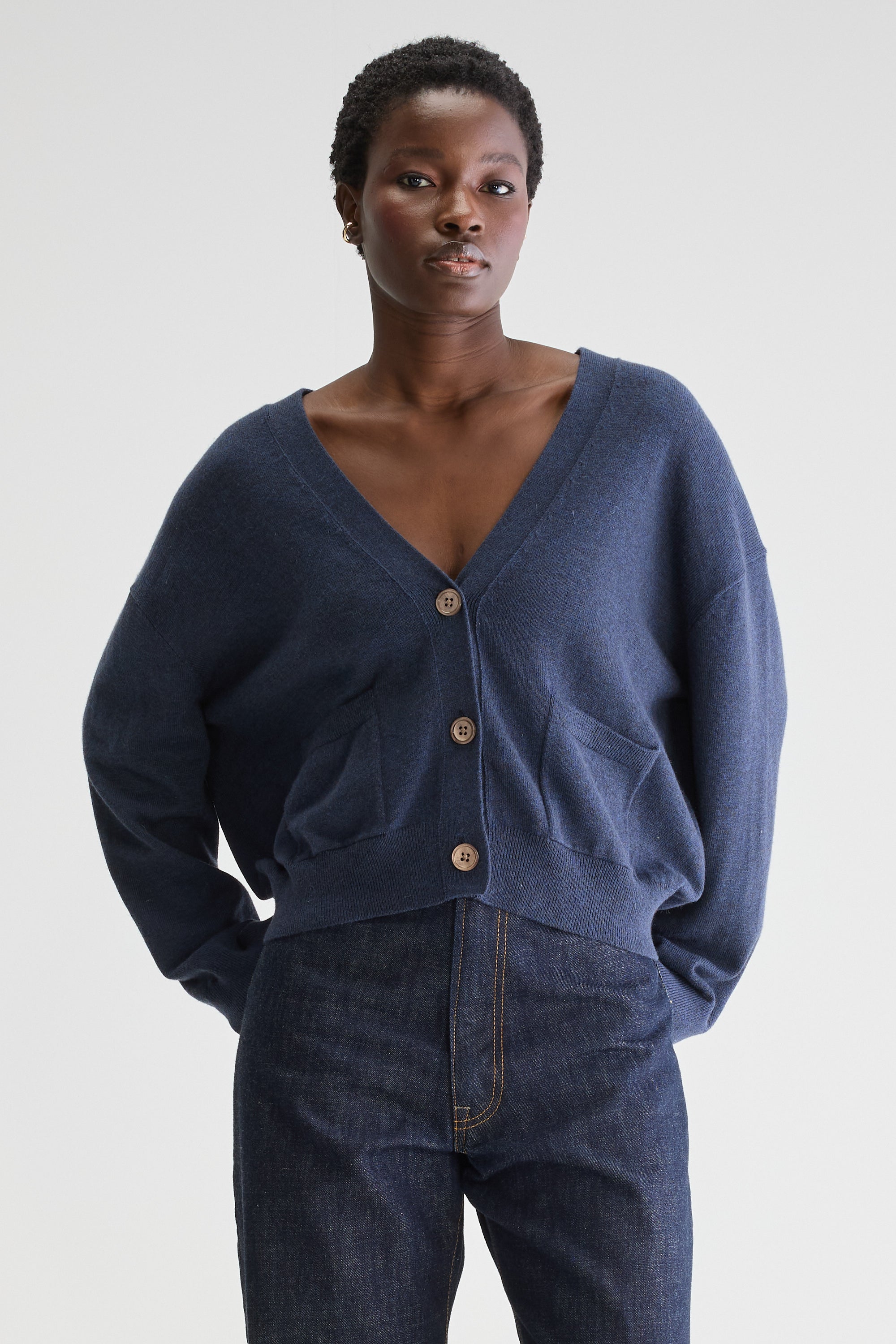 Gakkin V-neck Cardigan - America / Captain For Women | Bellerose