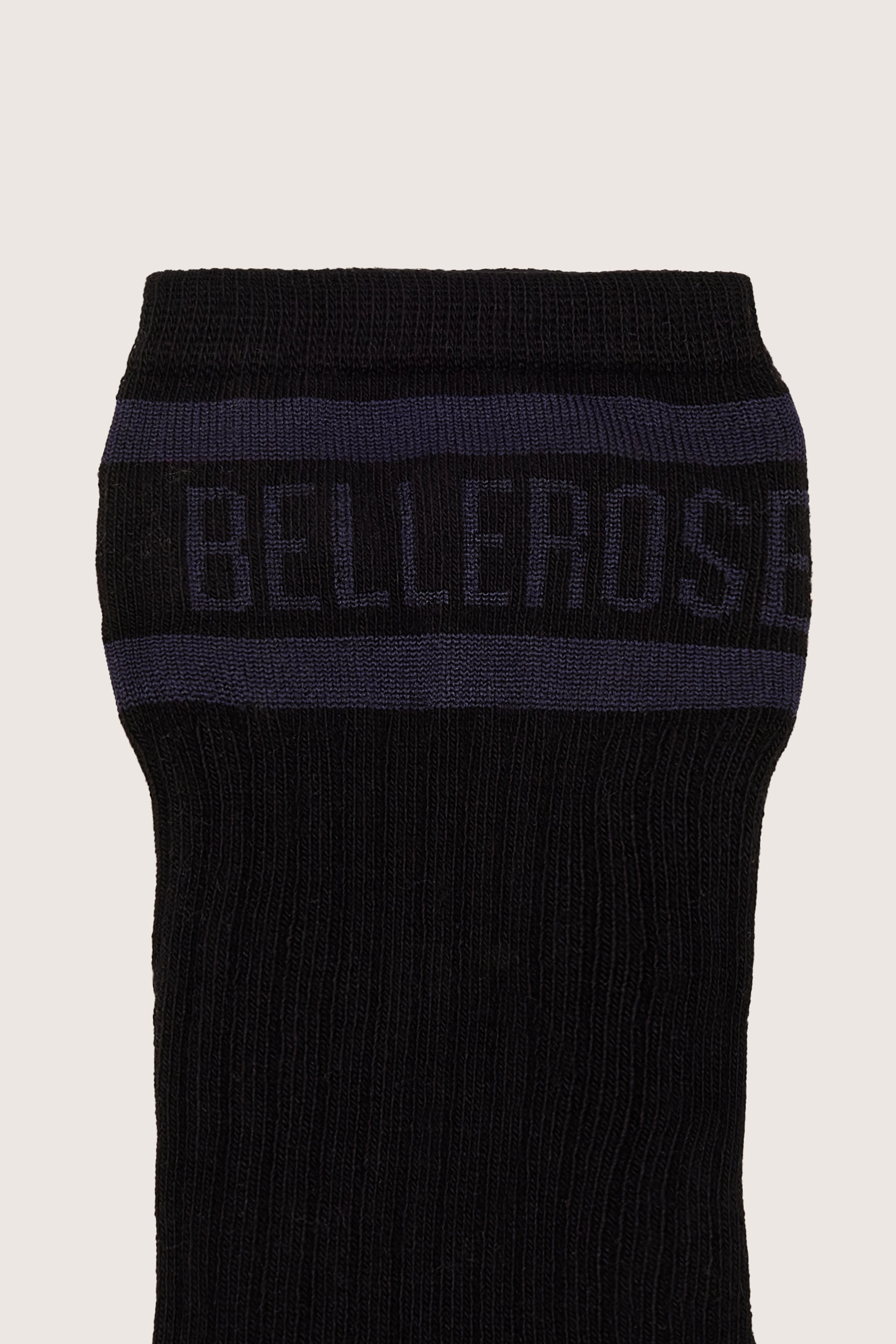Vree Crew Socks - Black / Deep blue For Unisex | Bellerose